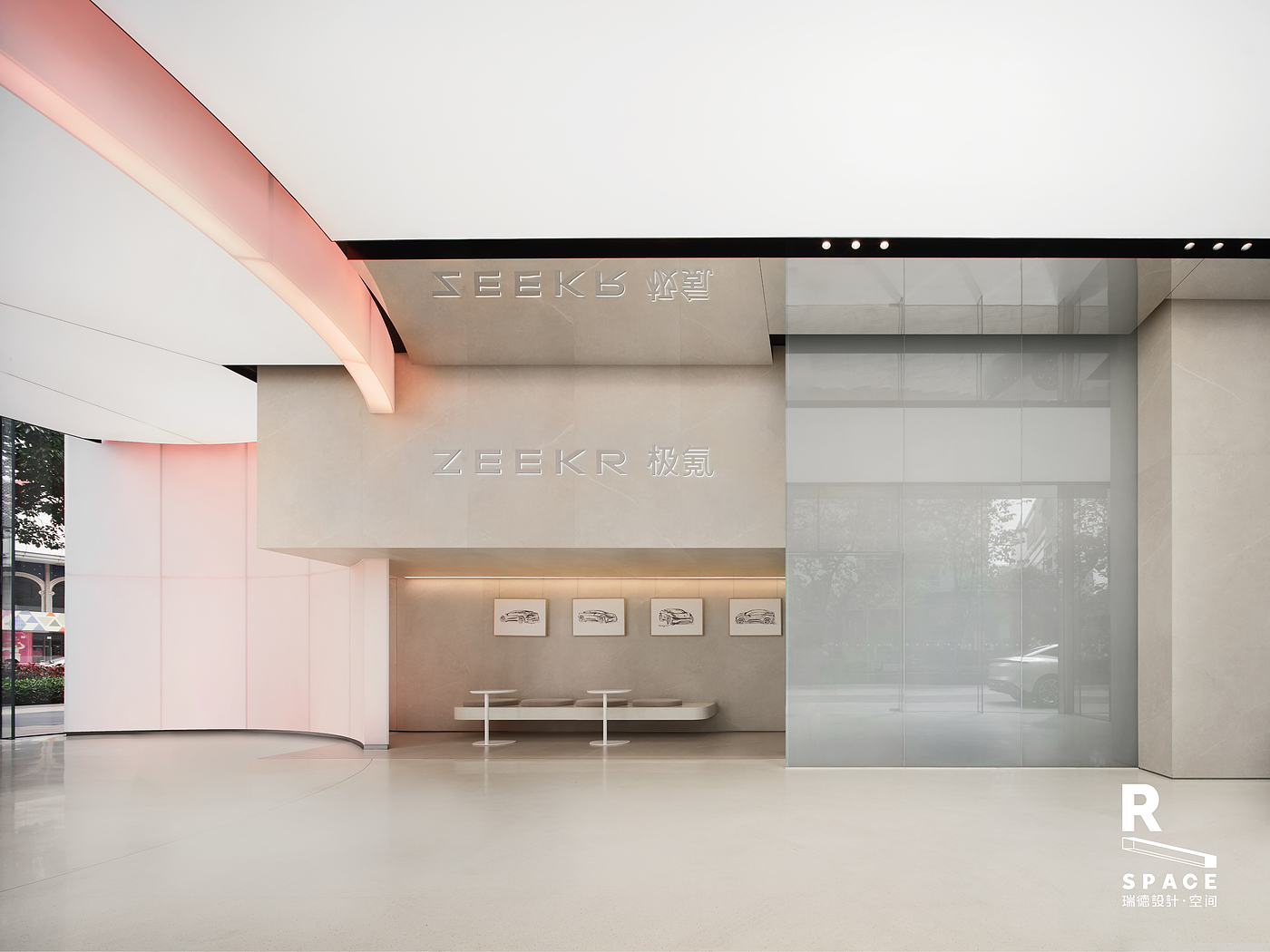 Original works，Commercial space design，New energy vehicle，Pole Krypton Center，Foshan lion dance，In the local culture，Red design，Hangzhou design company，