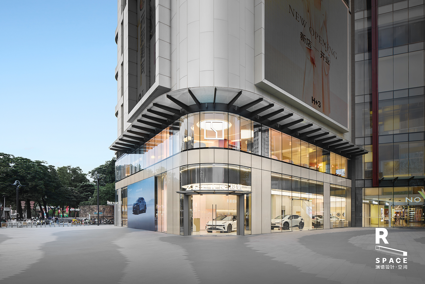 Original works，Commercial space design，New energy vehicle，Pole Krypton Center，Foshan lion dance，In the local culture，Red design，Hangzhou design company，