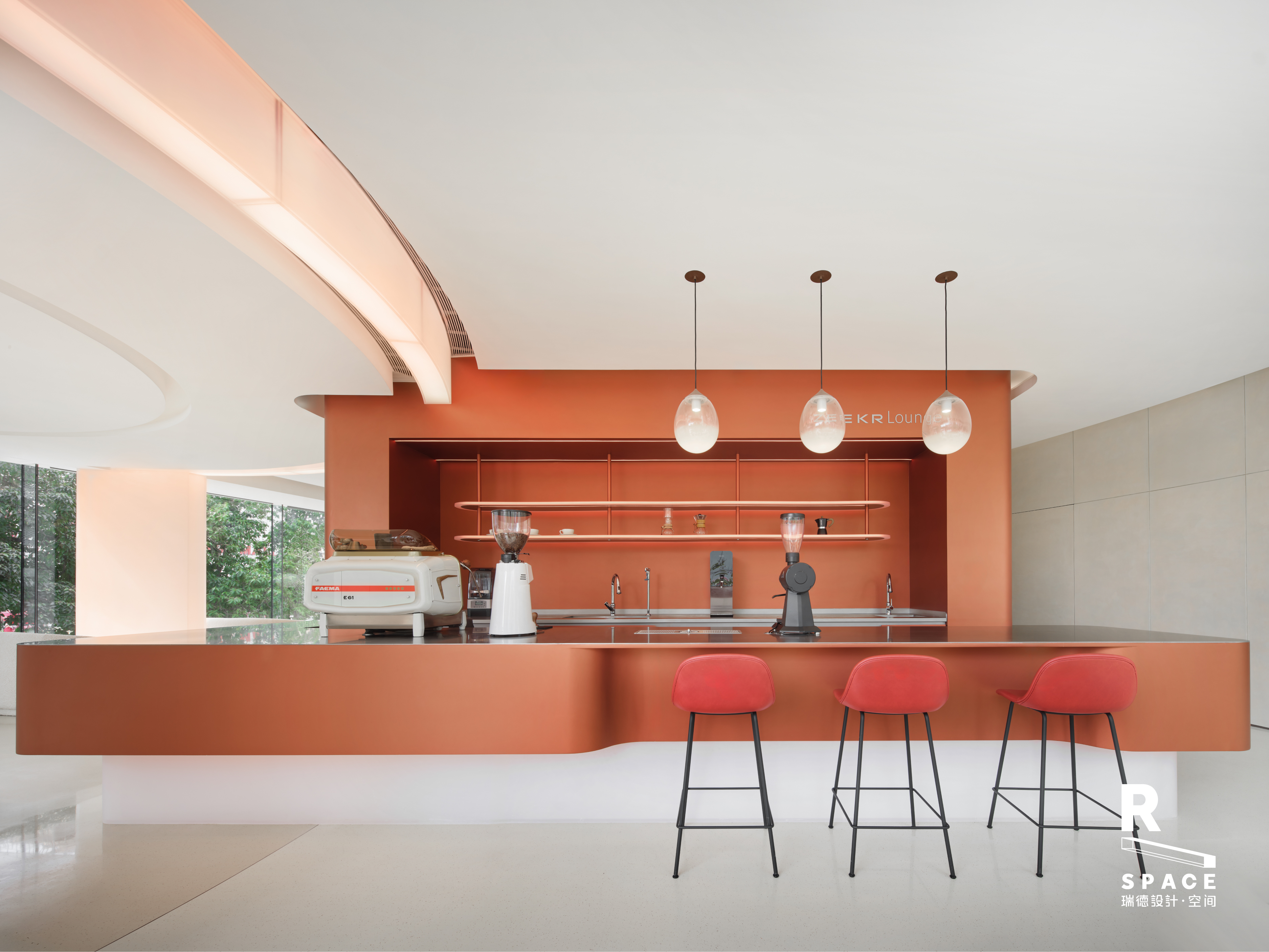 Original works，Commercial space design，New energy vehicle，Pole Krypton Center，Foshan lion dance，In the local culture，Red design，Hangzhou design company，