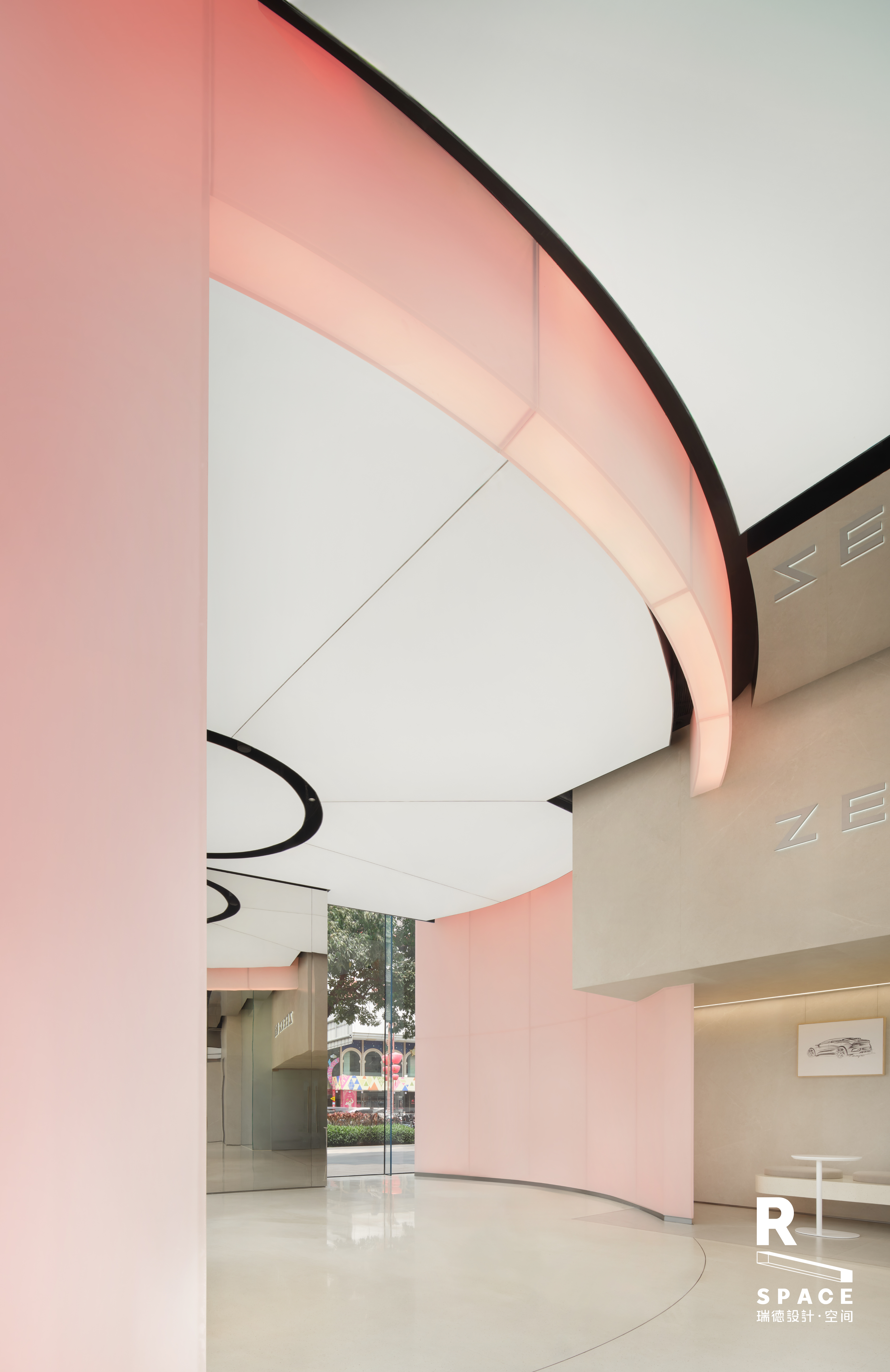 Original works，Commercial space design，New energy vehicle，Pole Krypton Center，Foshan lion dance，In the local culture，Red design，Hangzhou design company，