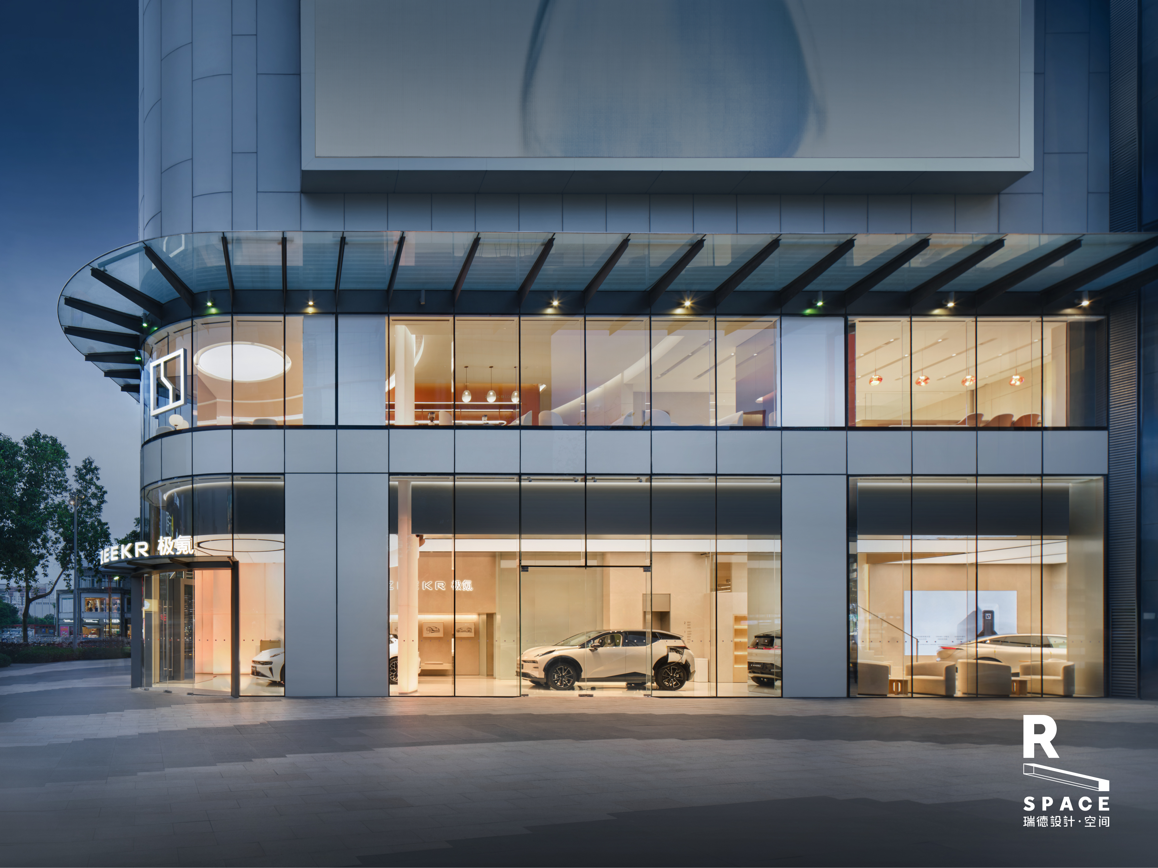 Original works，Commercial space design，New energy vehicle，Pole Krypton Center，Foshan lion dance，In the local culture，Red design，Hangzhou design company，