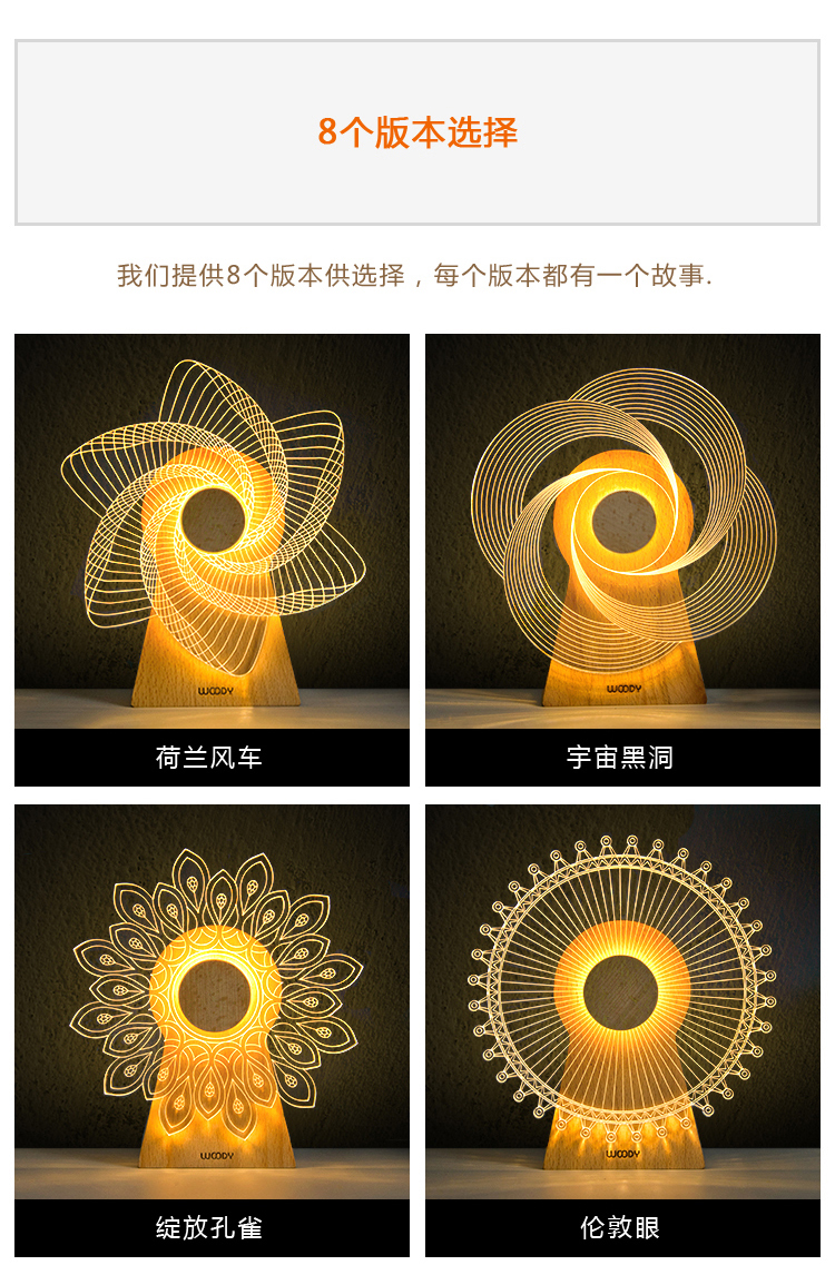 Creative night light design，