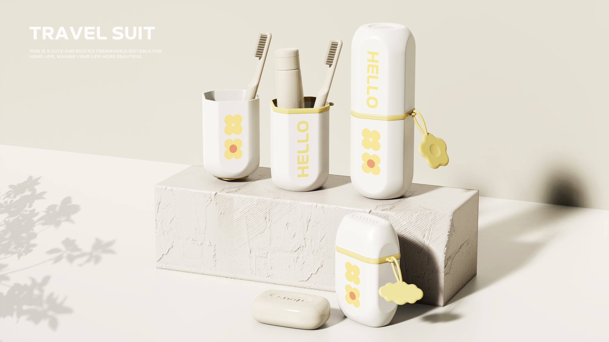 Wash Cup，glass，Soap box，Travel，travel，