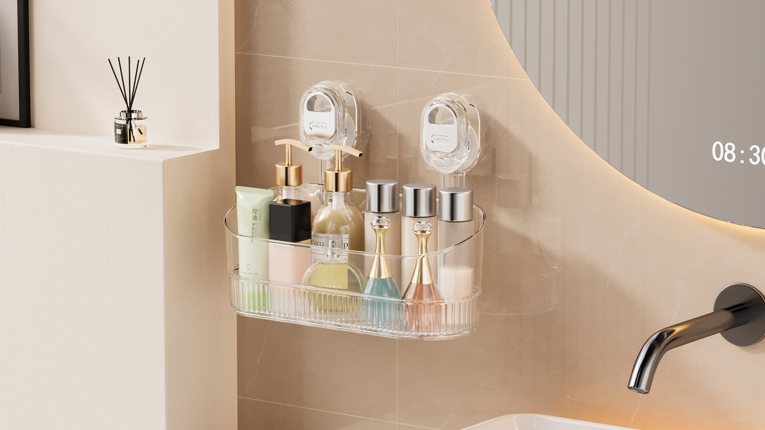 Wall hanging，Wall hanging，sucker，sucker，storage box，storage box，