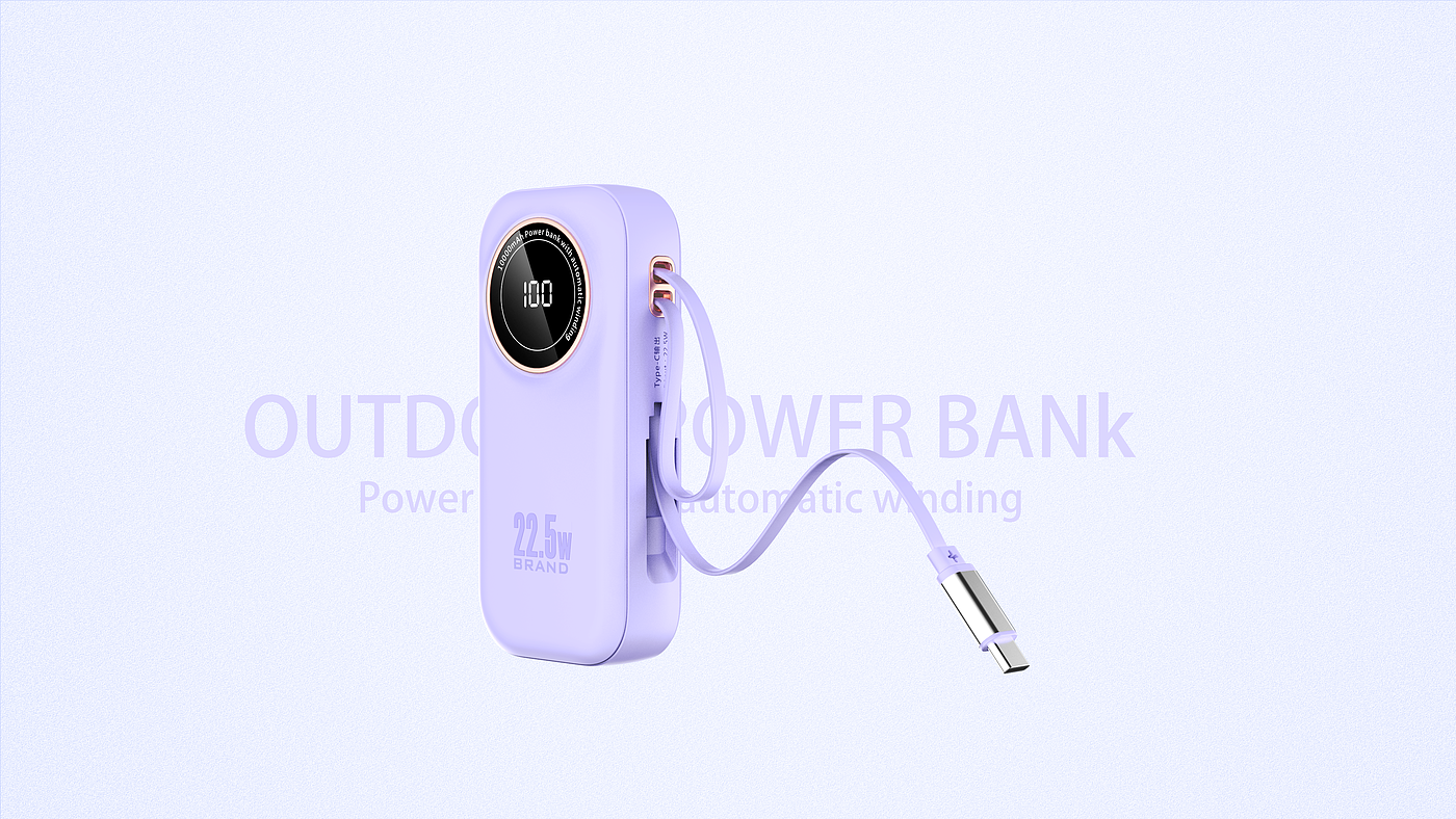 3c，Portable power bank，Charging treasure with cable，portable source，