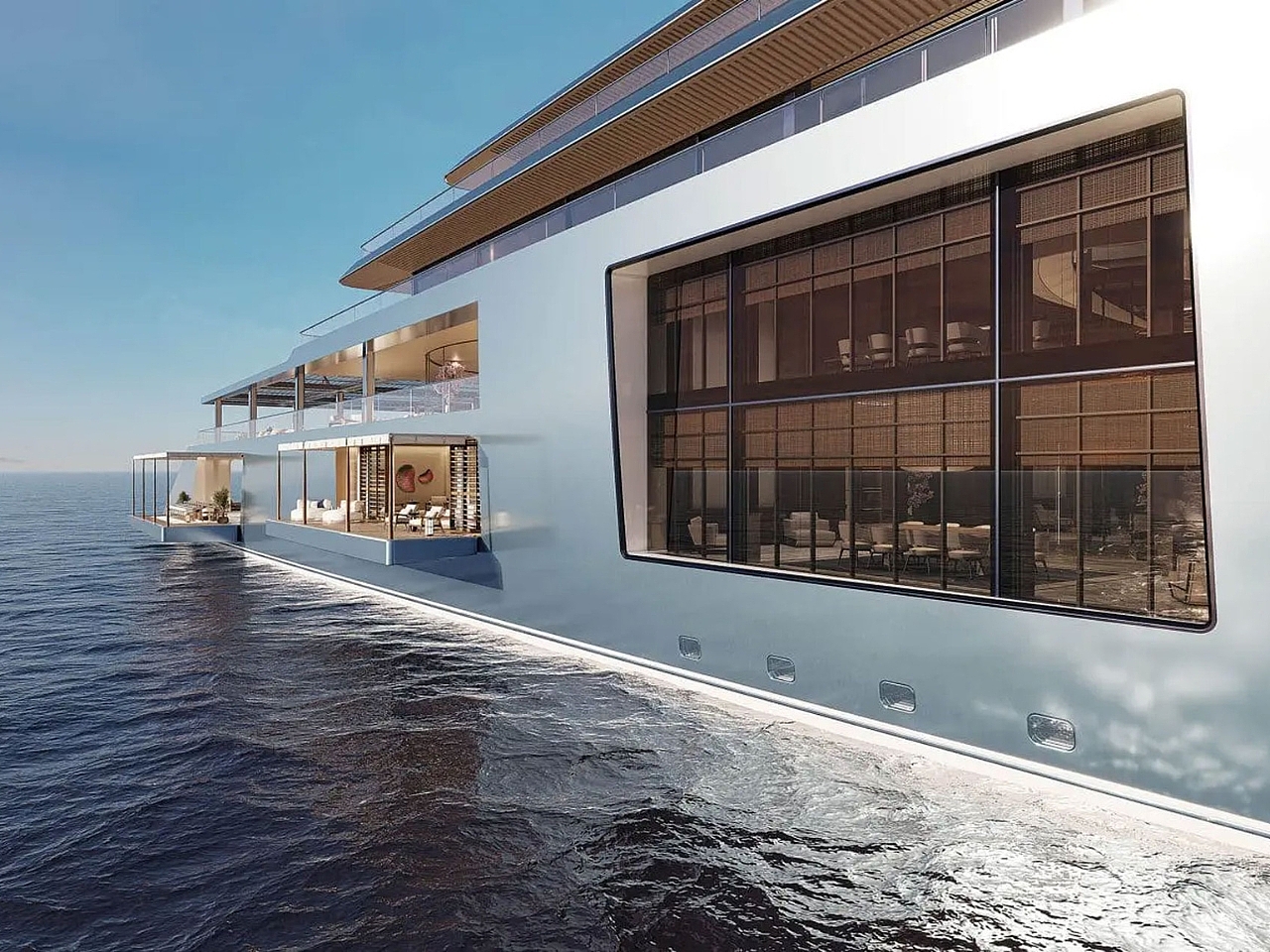 Underwater viewing gallery，Luxury yacht ，INSPIRE，lounge，