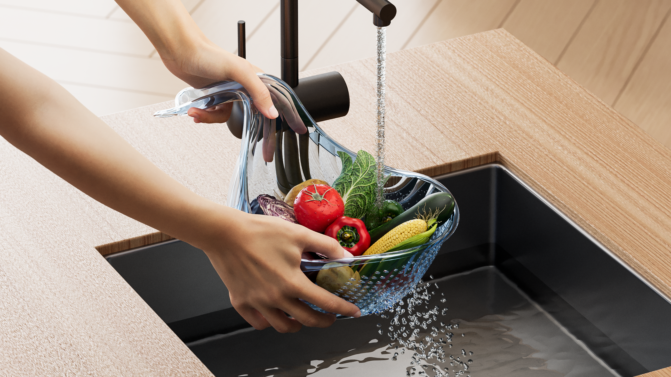 whale，Draining，Drain basket，