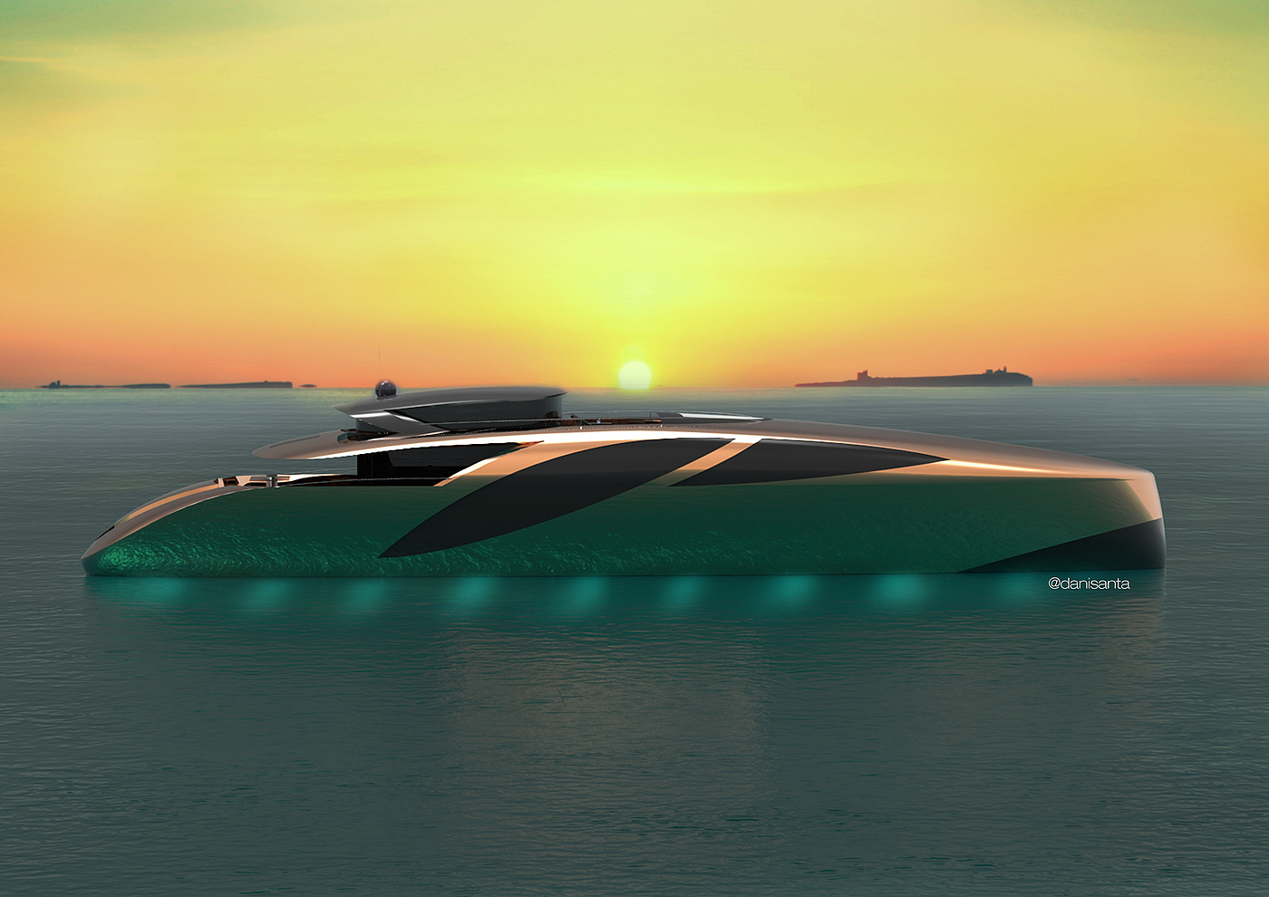 Copern 50M，yacht，product design，fluent，Soft lines，