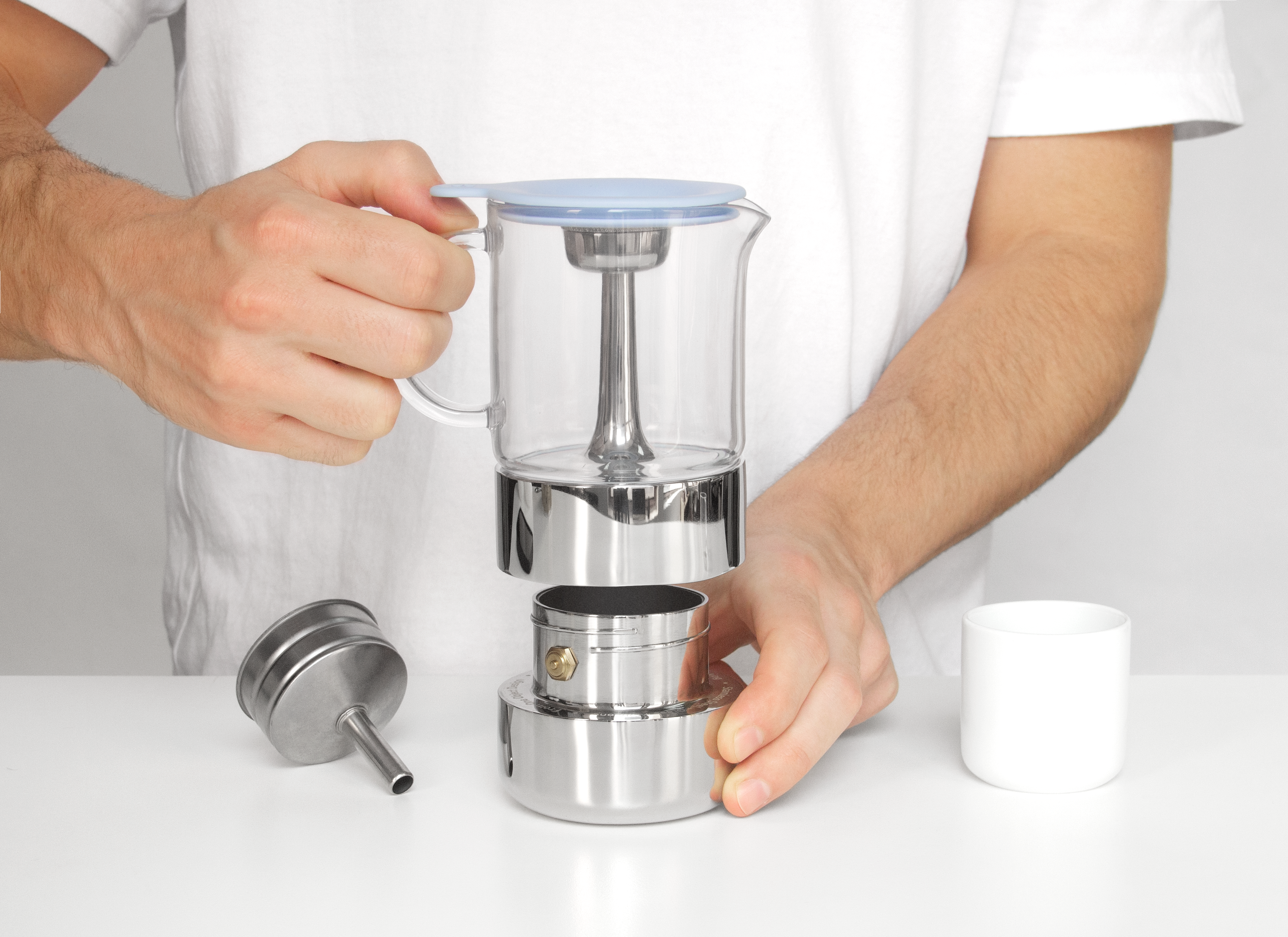 Coffee pot，Mocha pot，Make coffee by hand，Classic Design Interpretation，Mocha Coffee，Minimalist design ，