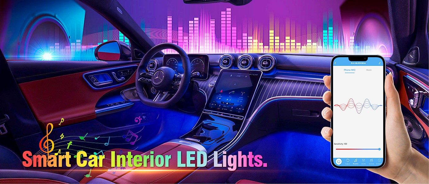 Atmosphere sense，automobile light strip，Car decoration，factory，Cross-border，