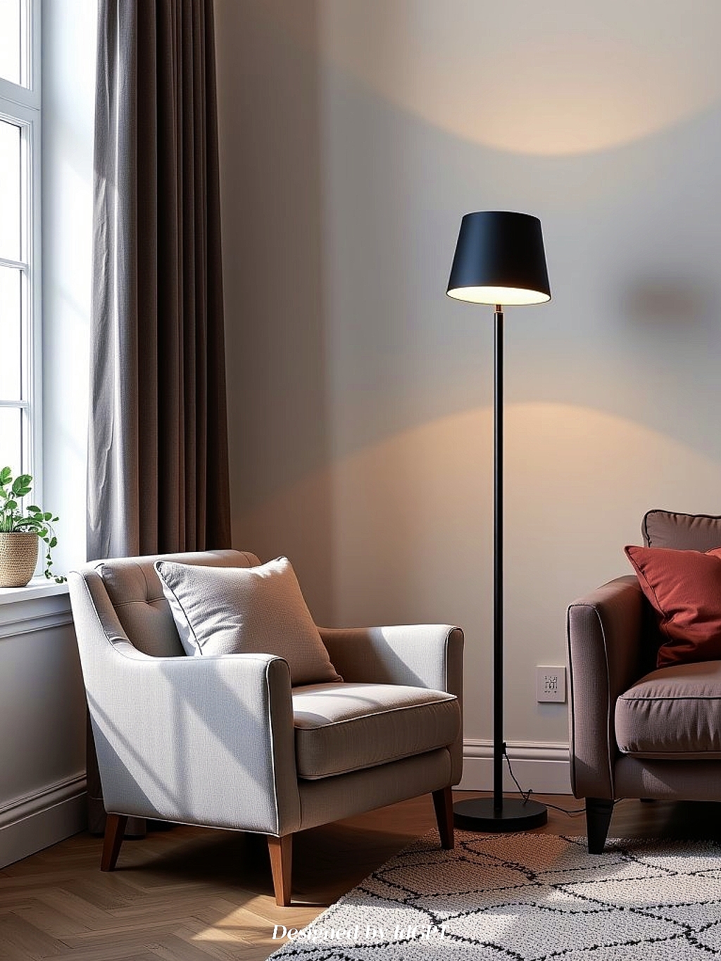 AIGC, AI, furniture home, floor lamp，