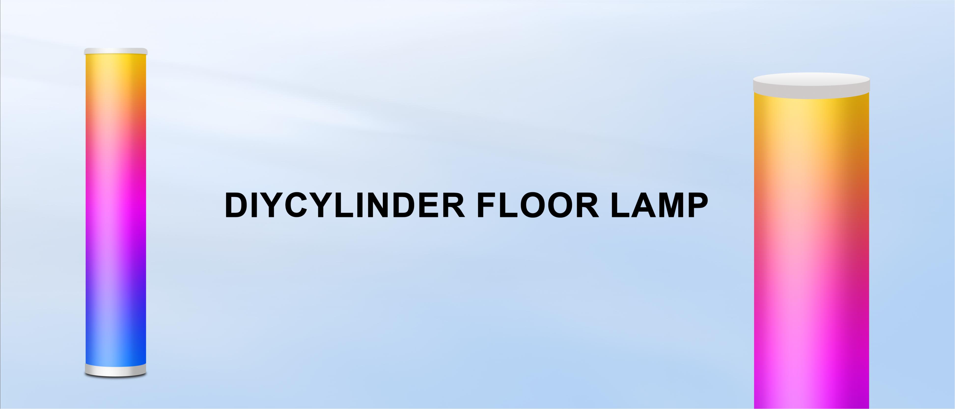 Atmosphere lamp，Floor lamp，gvvoohome，GVVOO HOME:DIY Cylinder Floor Lamp，