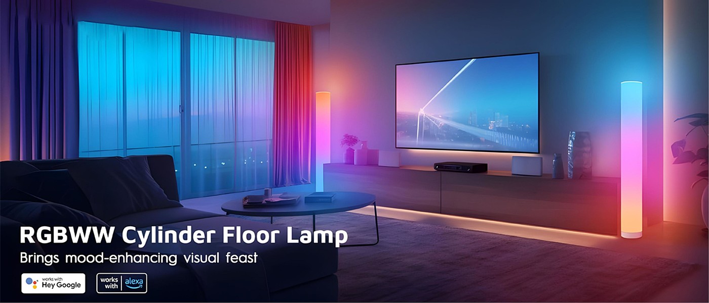 Atmosphere lamp，Floor lamp，gvvoohome，GVVOO HOME:DIY Cylinder Floor Lamp，