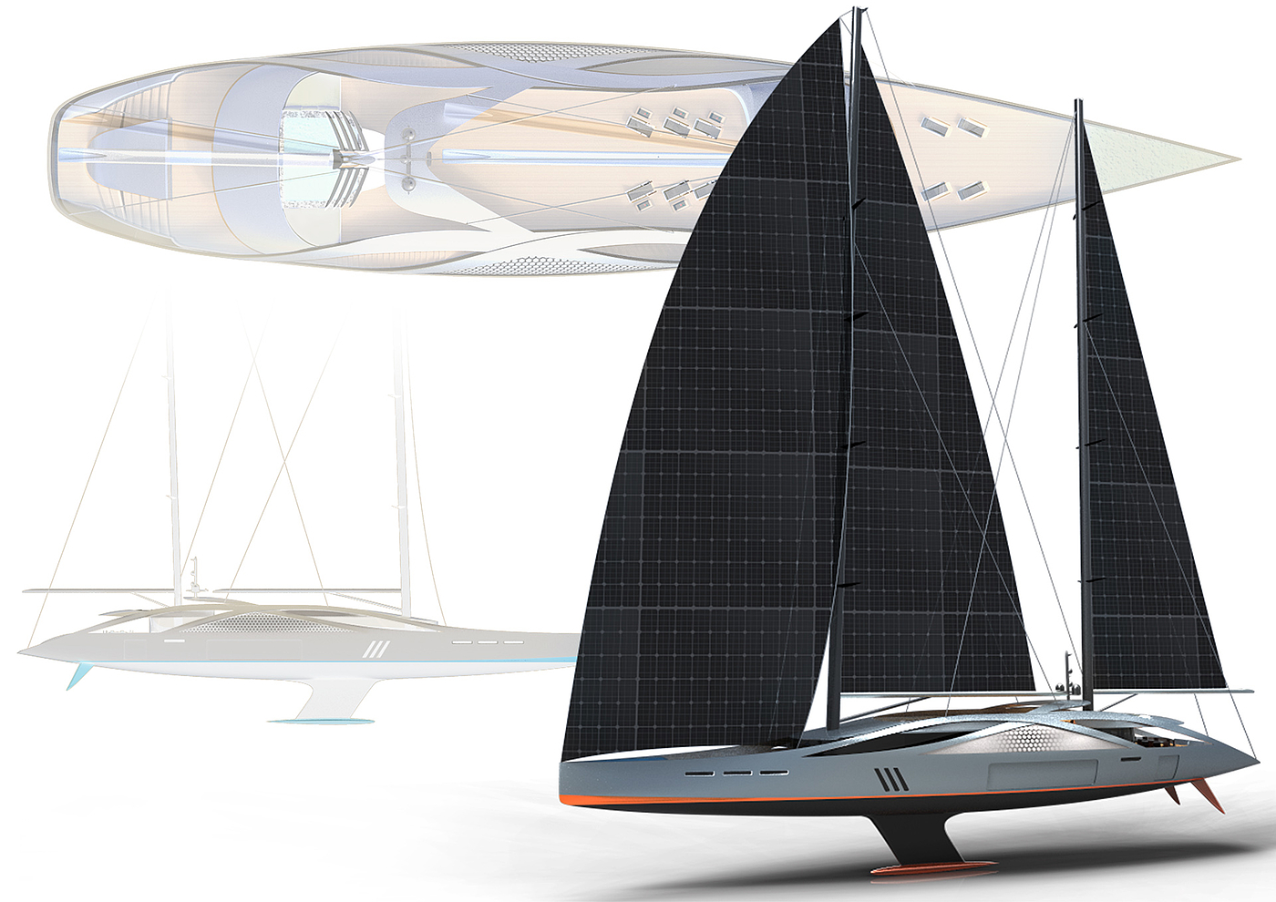 Sailing yacht，solar energy，Eagle 50，