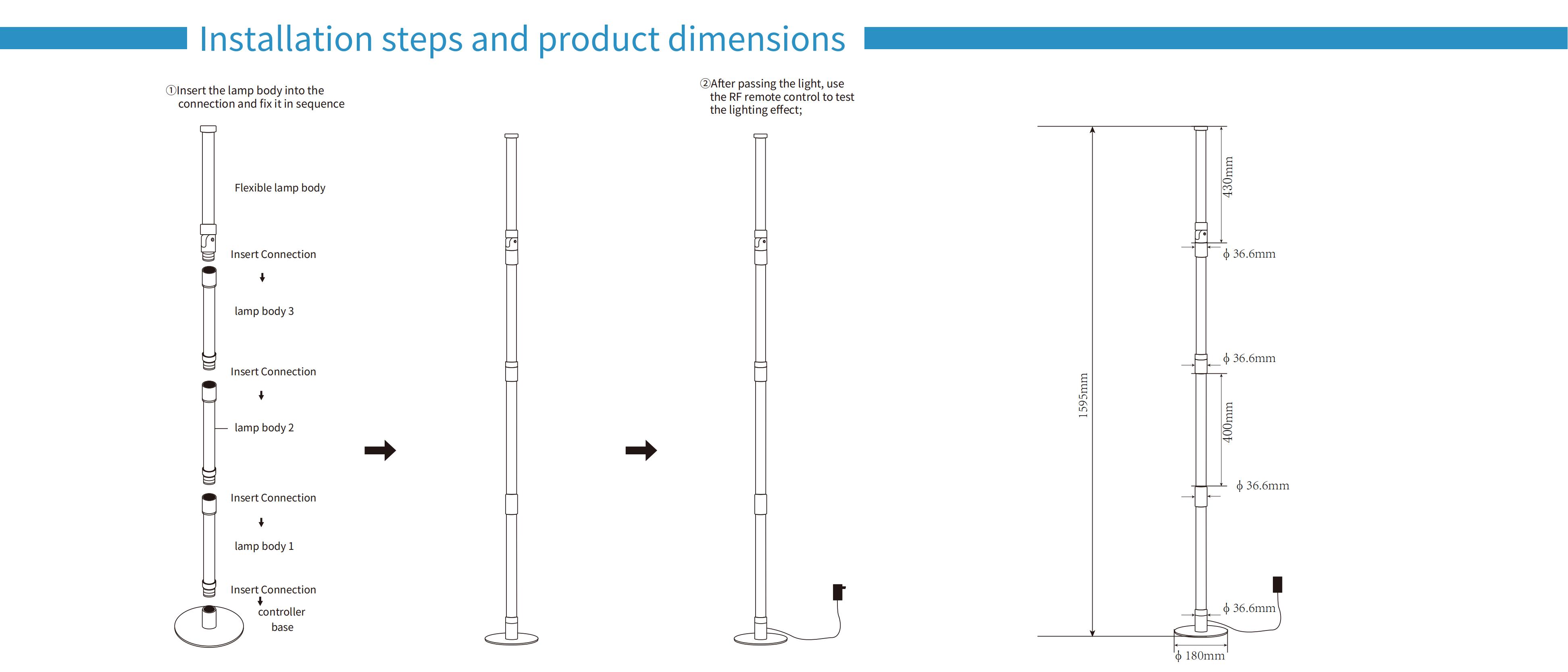 Four-section rotating floor lamp，Floor lamp，Rotating floor lamp，Ambience floor lamp，