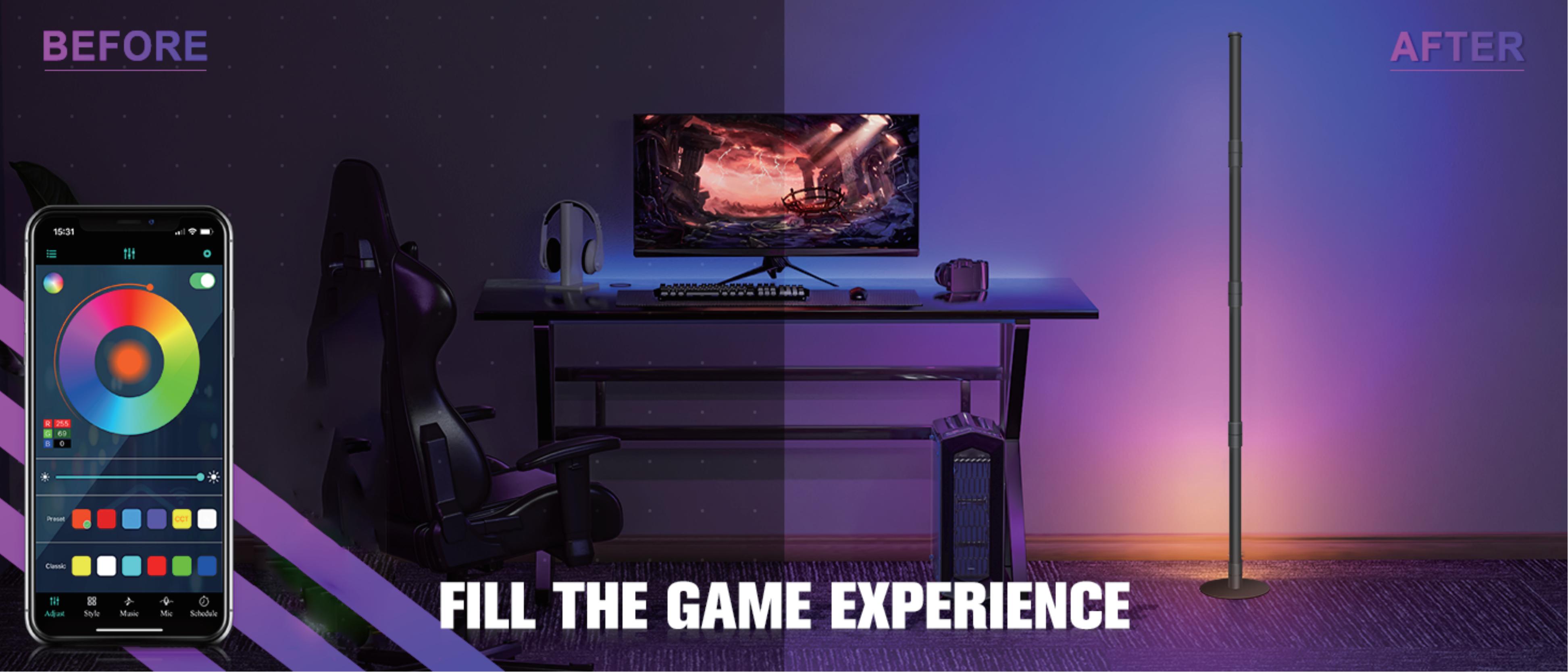 Four-section rotating floor lamp，Floor lamp，Rotating floor lamp，Ambience floor lamp，