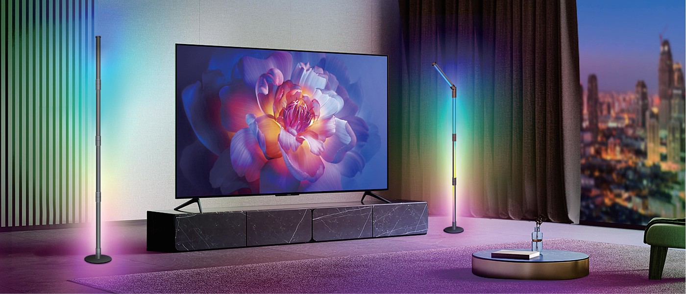 Four-section rotating floor lamp，Floor lamp，Rotating floor lamp，Ambience floor lamp，