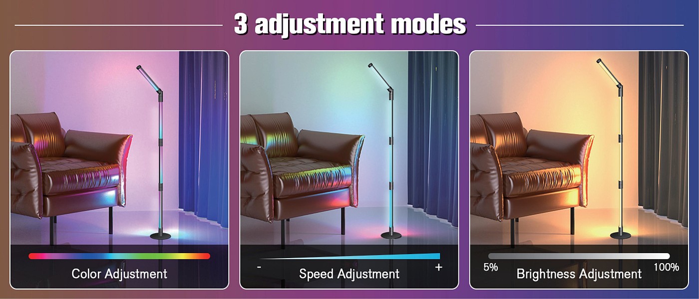 Four-section rotating floor lamp，Floor lamp，Rotating floor lamp，Ambience floor lamp，