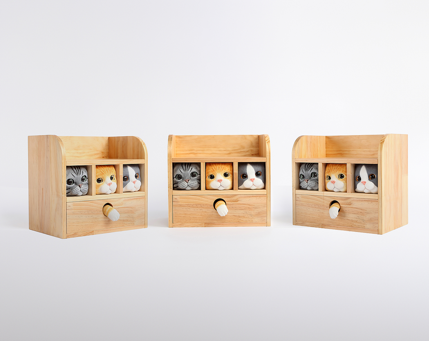 Kitty，storage box，wooden box，Pets，Mortise and tenon structure，