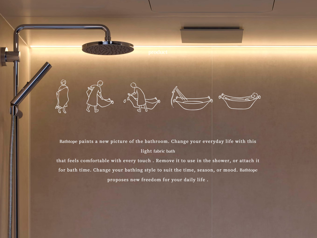 Bathtope，Sanitary ware，Movable bathtub，originality，