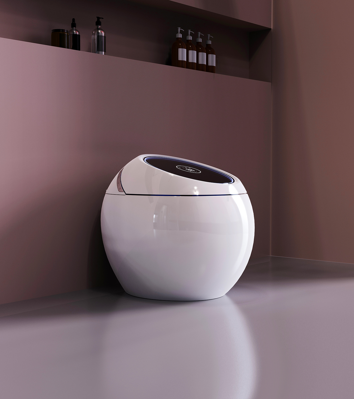 Intelligent toilet，Bathroom design，industrial design，product design，Creative intelligent toilet，