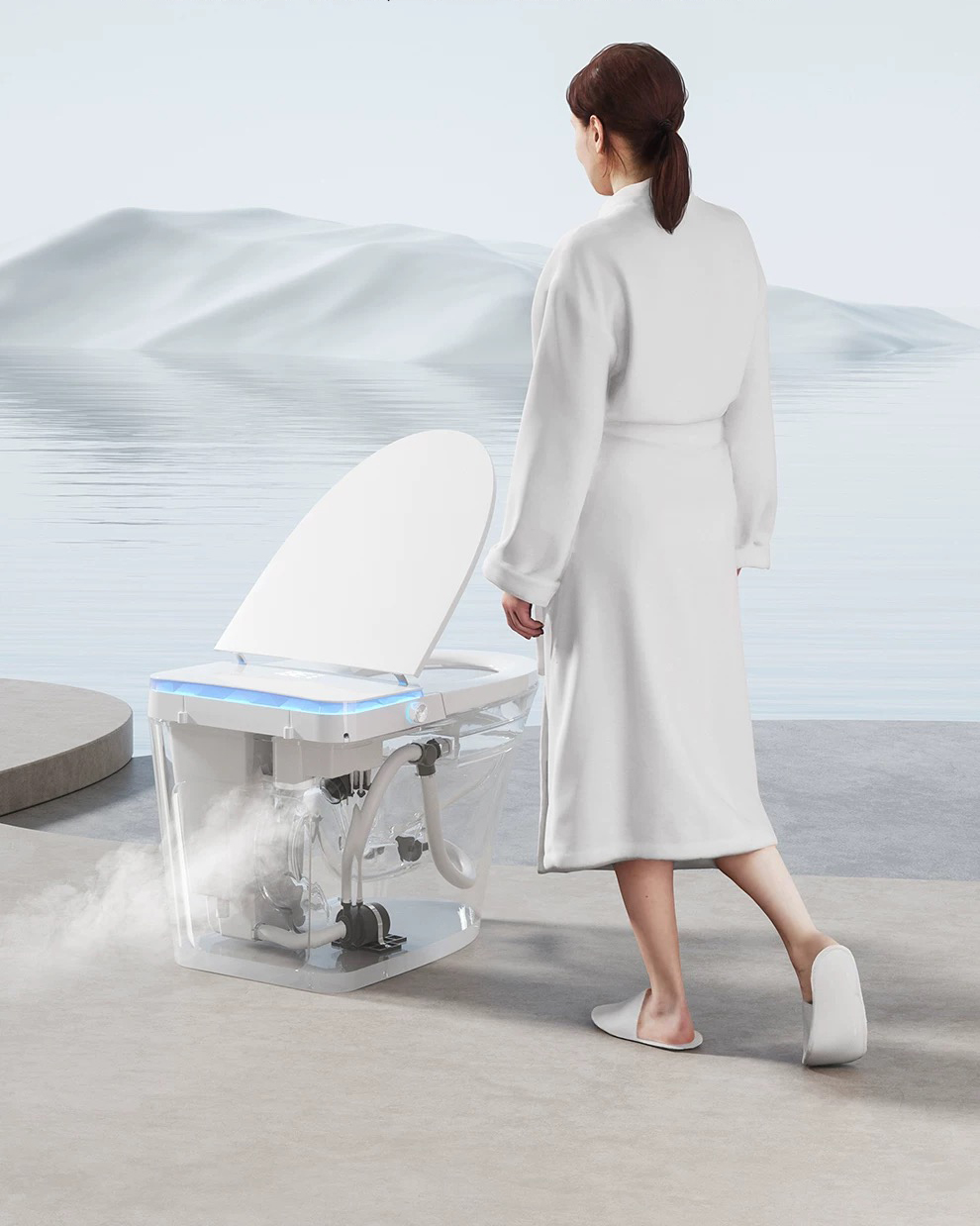 Intelligent toilet，Bathroom design，industrial design，product design，Creative toilet design，