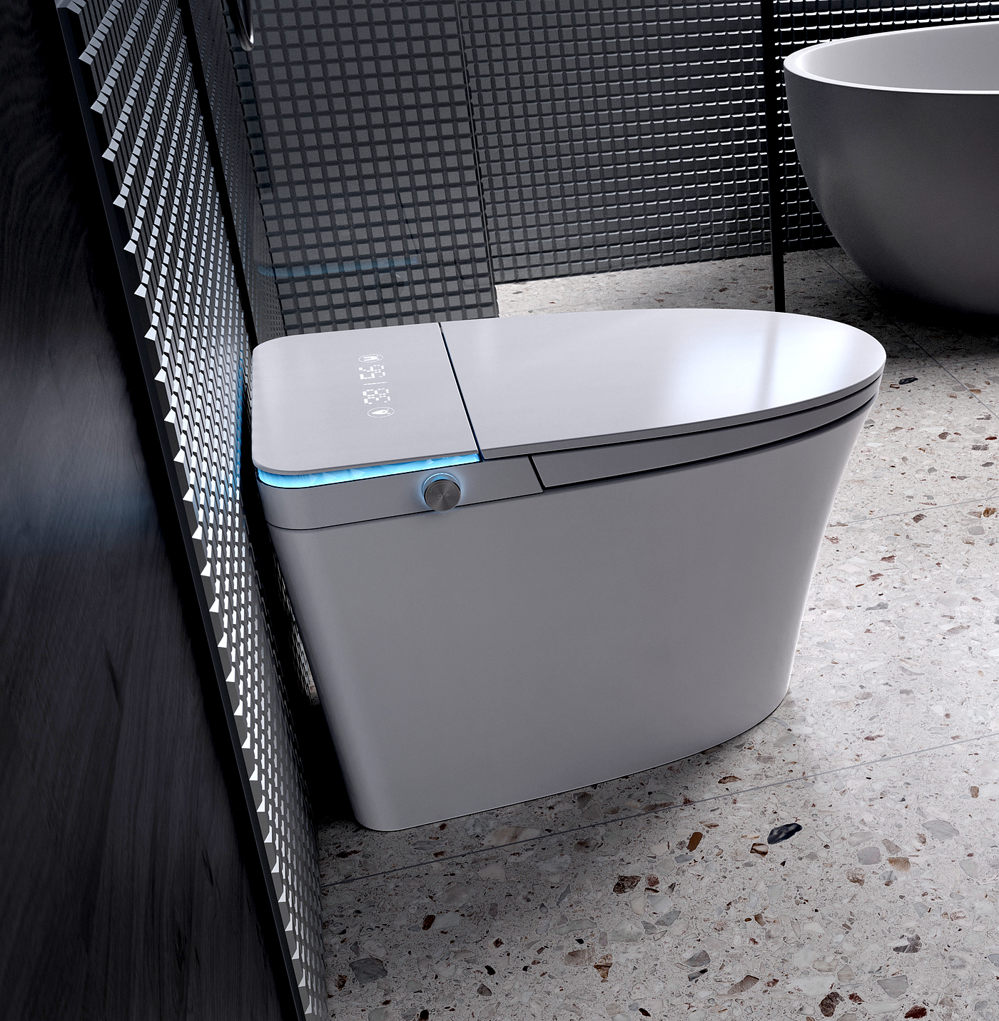 Intelligent toilet，Bathroom design，industrial design，product design，Creative toilet design，