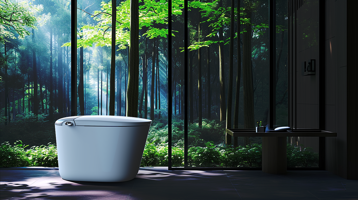 Intelligent toilet，Bathroom design，industrial design，product design，Creative toilet design，