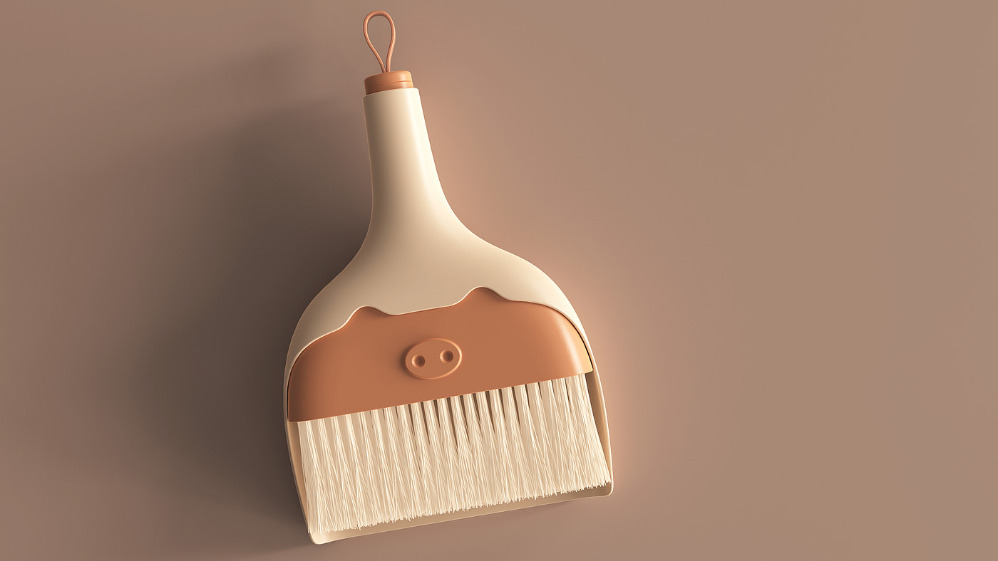 Desktop broom，Desktop cleaning，Lovely home，Piggy Bom，