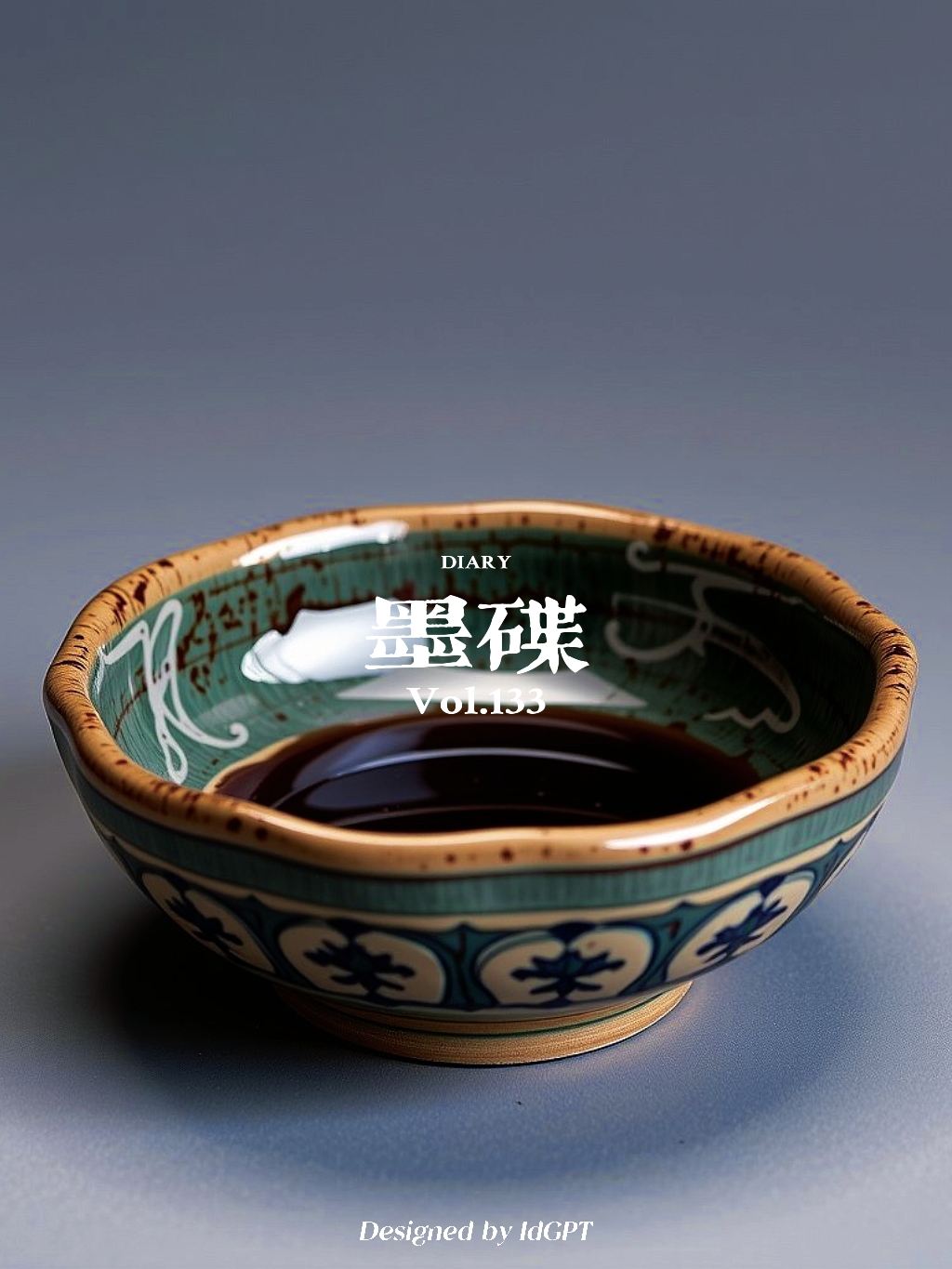 AIGC, AI, office learning, calligraphy, ink disc，