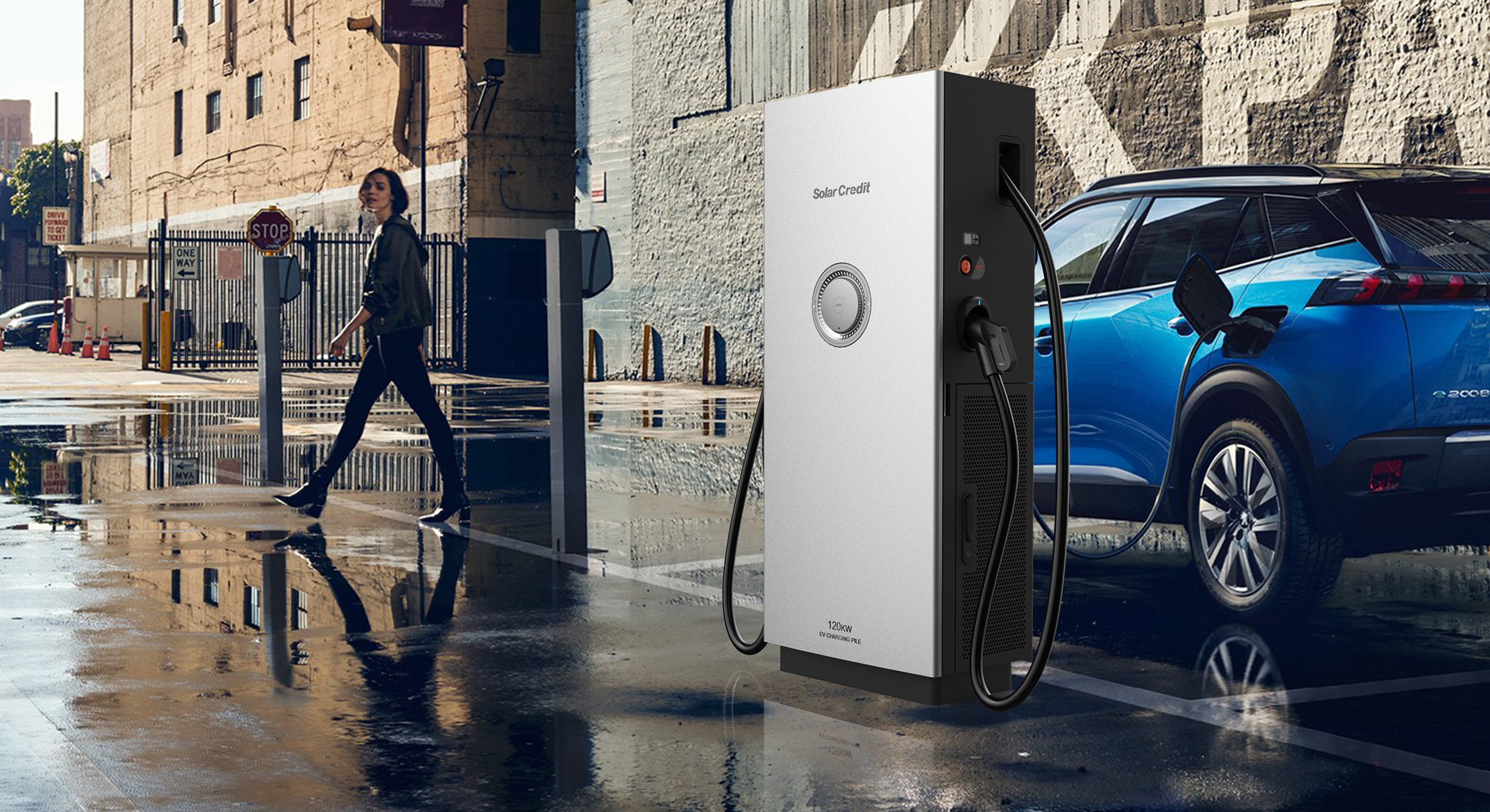 Simplicity，Charging pile，new energy，Car charging，Sense of science and technology，texture，Interaction design，