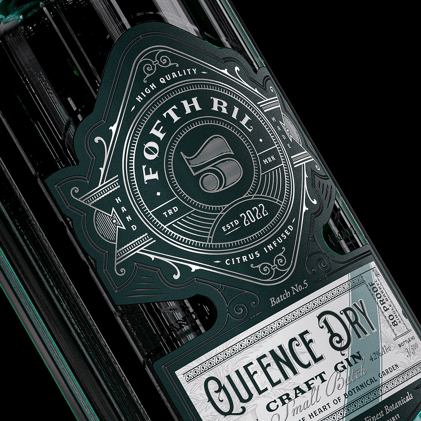 Queence Dry，Craft Gin，Victorian Age，carving，