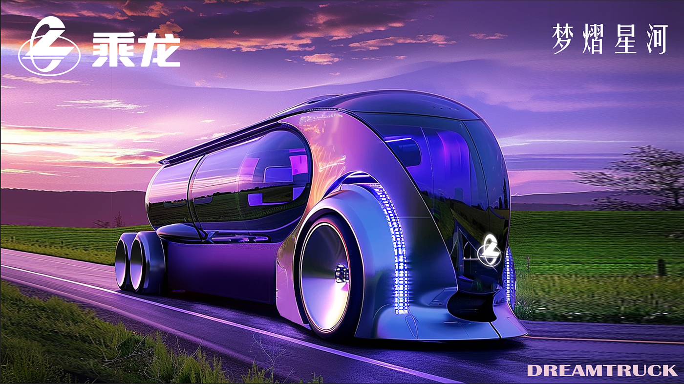 Future Traffic Design，heavy truck design，ai，mj，conceptual design，Creative vision，AI-aided design，