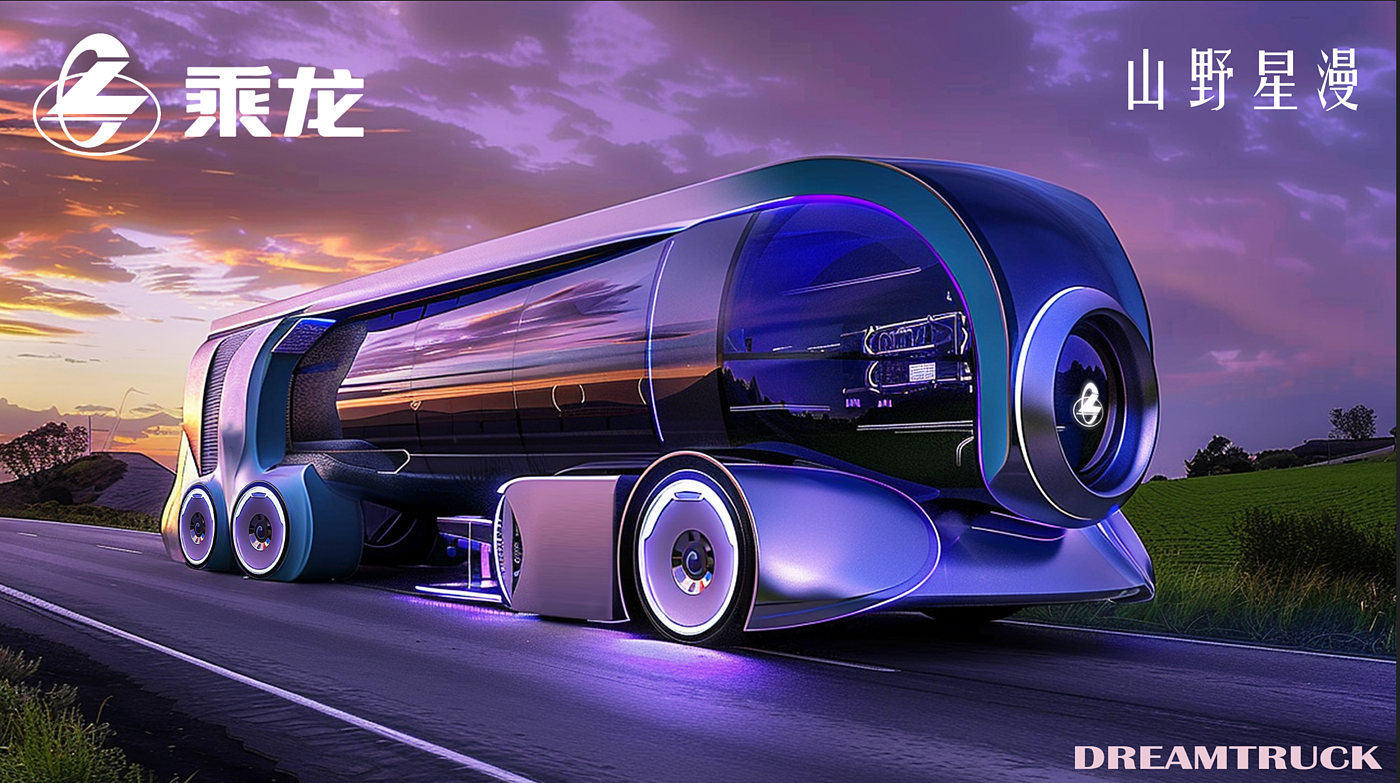 Future Traffic Design，heavy truck design，ai，mj，conceptual design，Creative vision，AI-aided design，