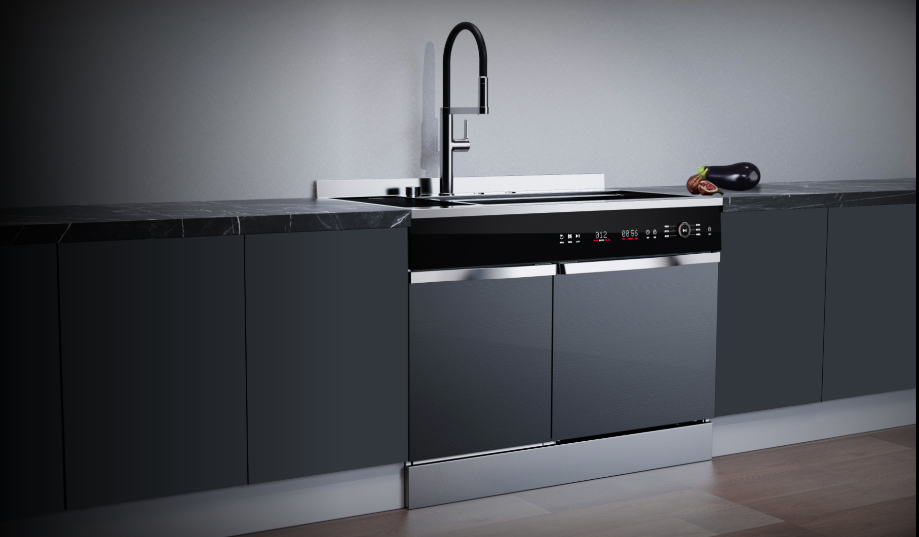 Dishwasher, integrated，Sink, fruit and vegetable cleaning machine，