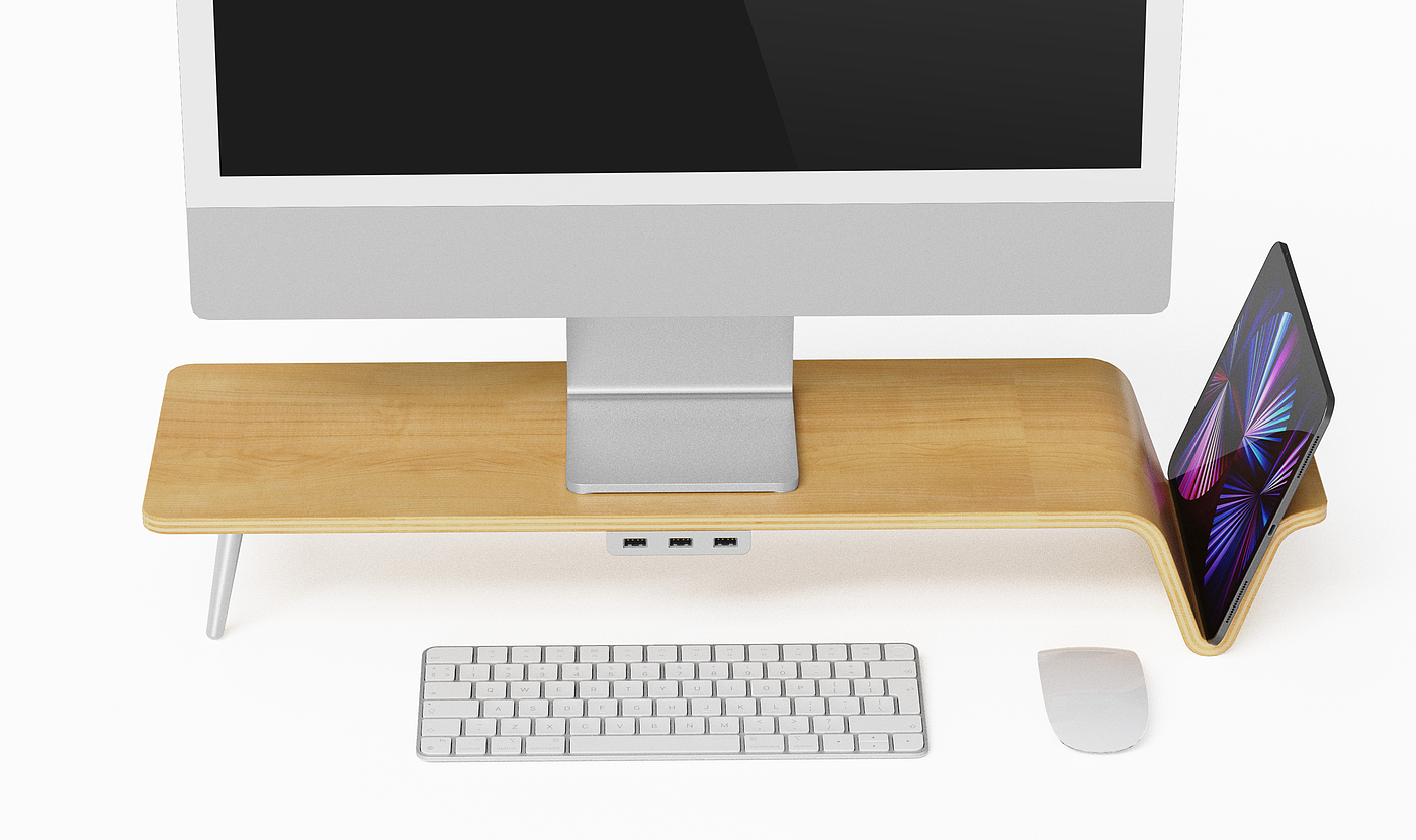 computer desk bracket，Computer desk bracket with mobile phone wireless charging，