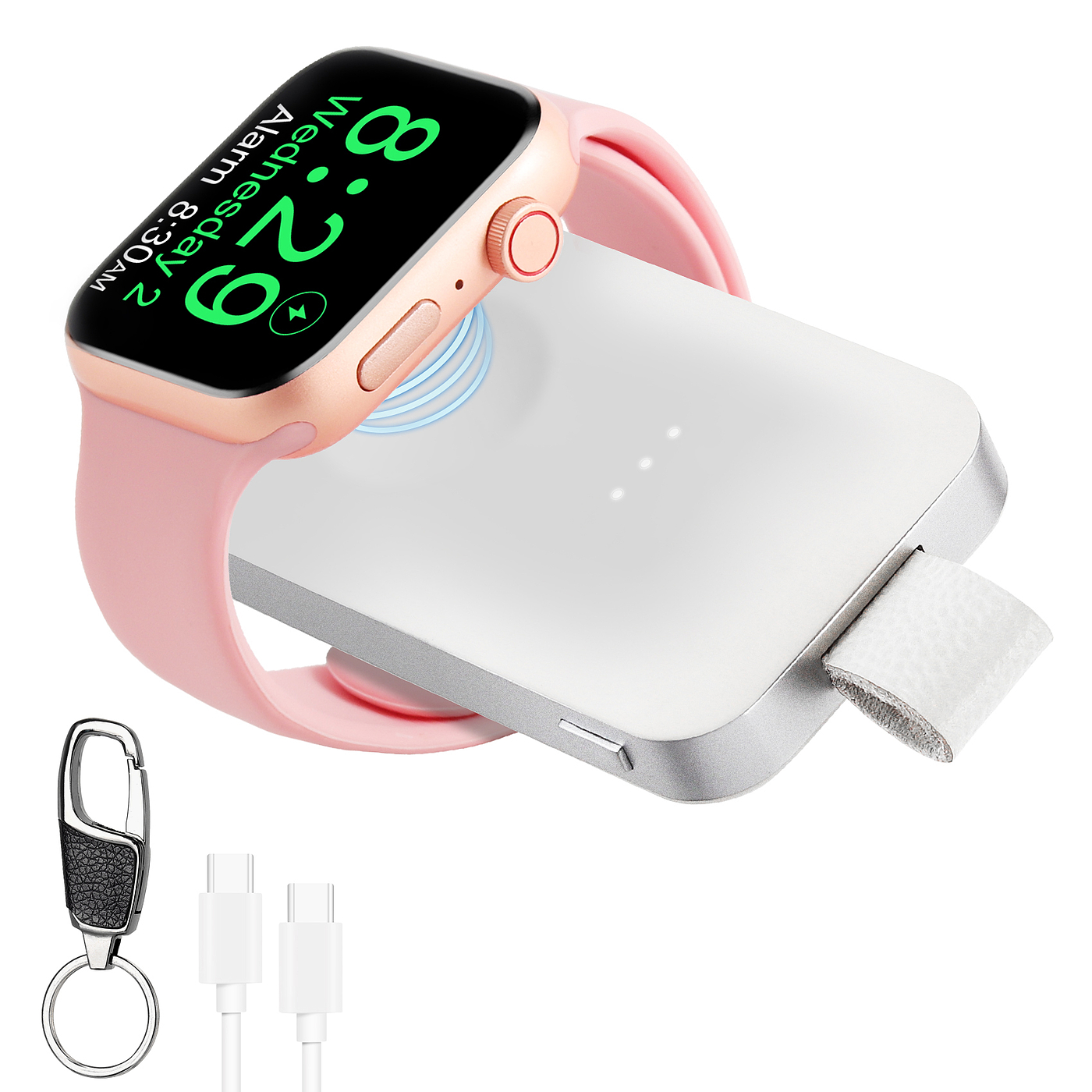 Apple watch with mobile power wireless charging，