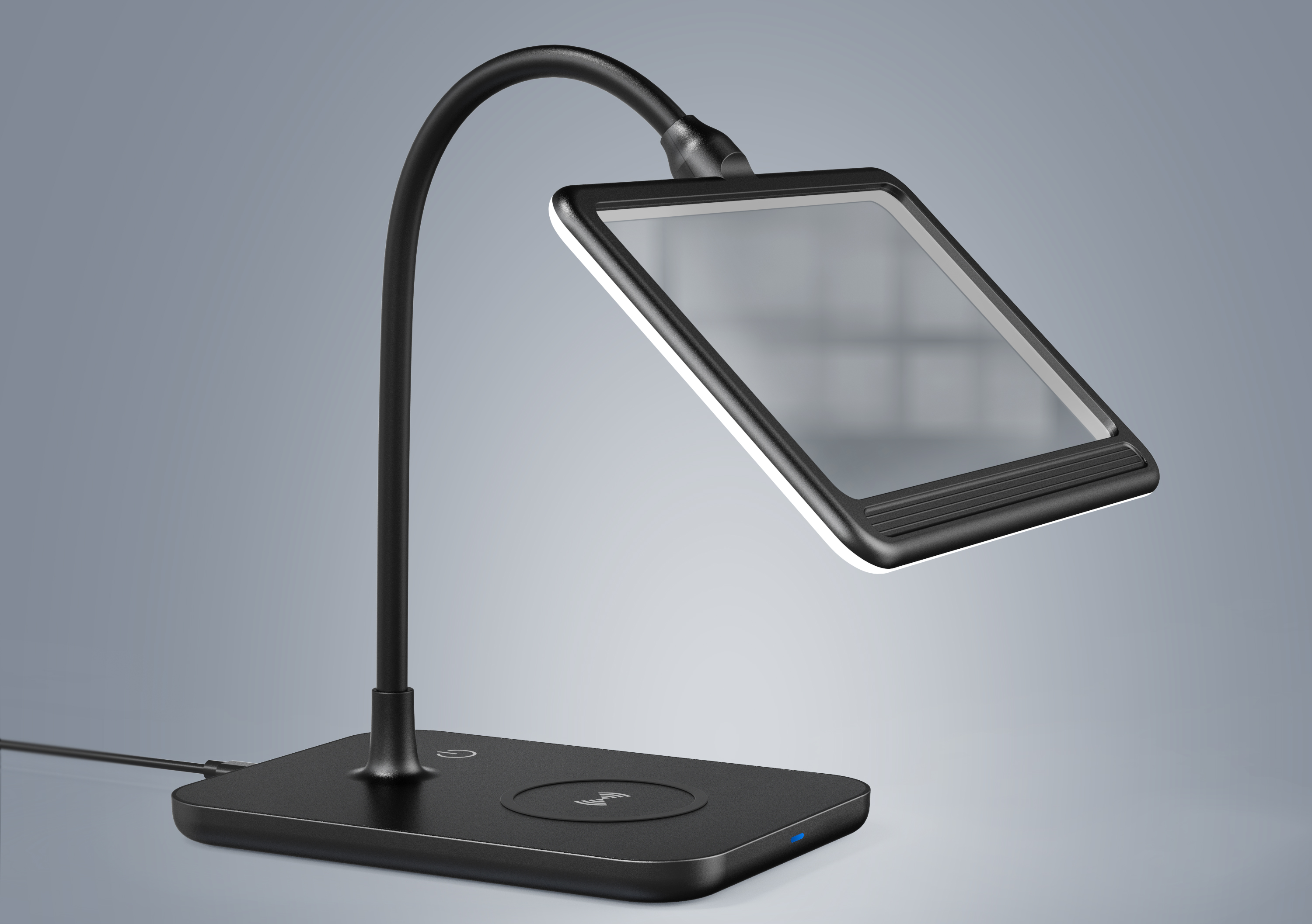 Magnifier with mobile phone wireless charging，