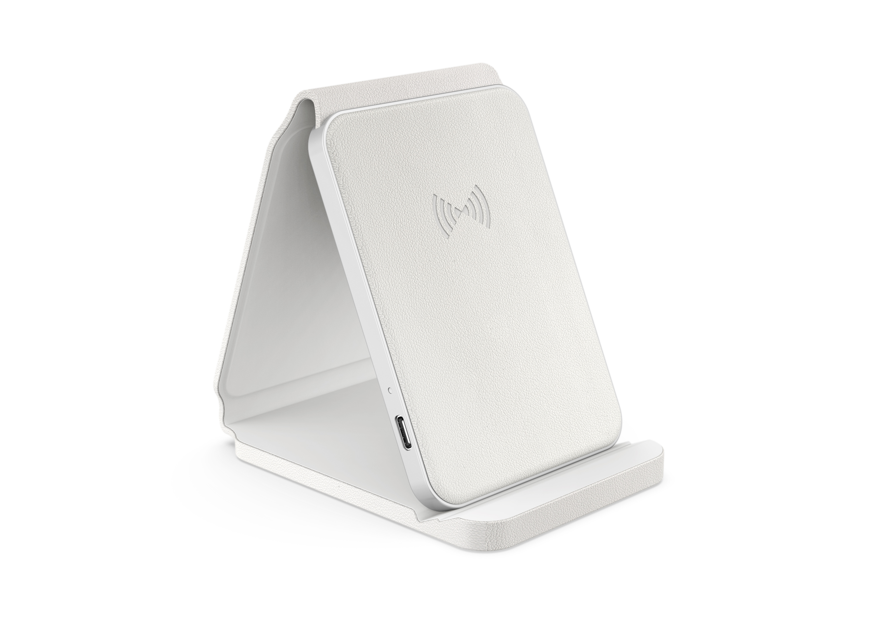 Leather mobile phone folding bracket wireless charging，