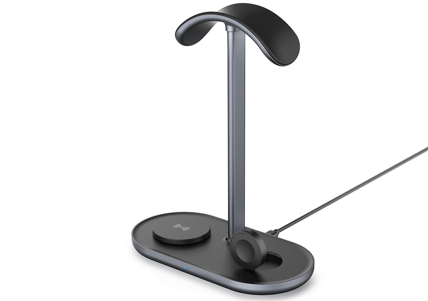 Headset stand with magnetic suction mobile phone wireless charging，