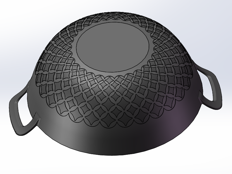 Chinese traditional money grain cast iron stew pot，