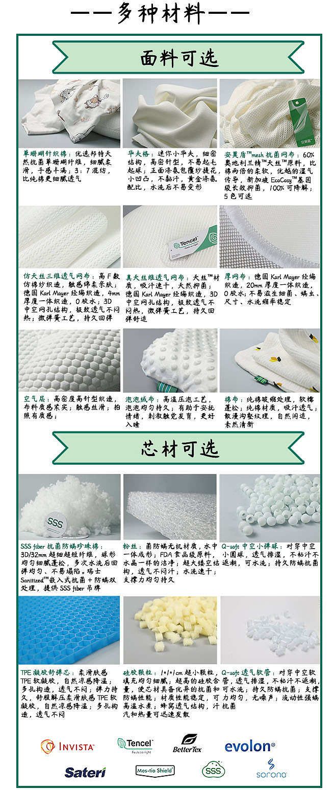 Children's pillow，Double-sided available，Anti-bacterial and anti-mite，Amo Shield™，Source factory，Support customization，