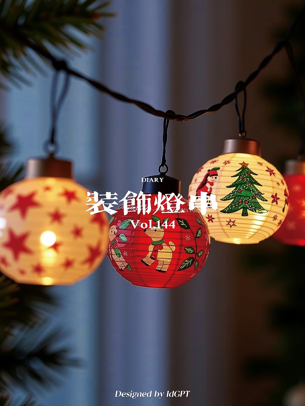 AIGC, AI, furniture, home, decorative light string，