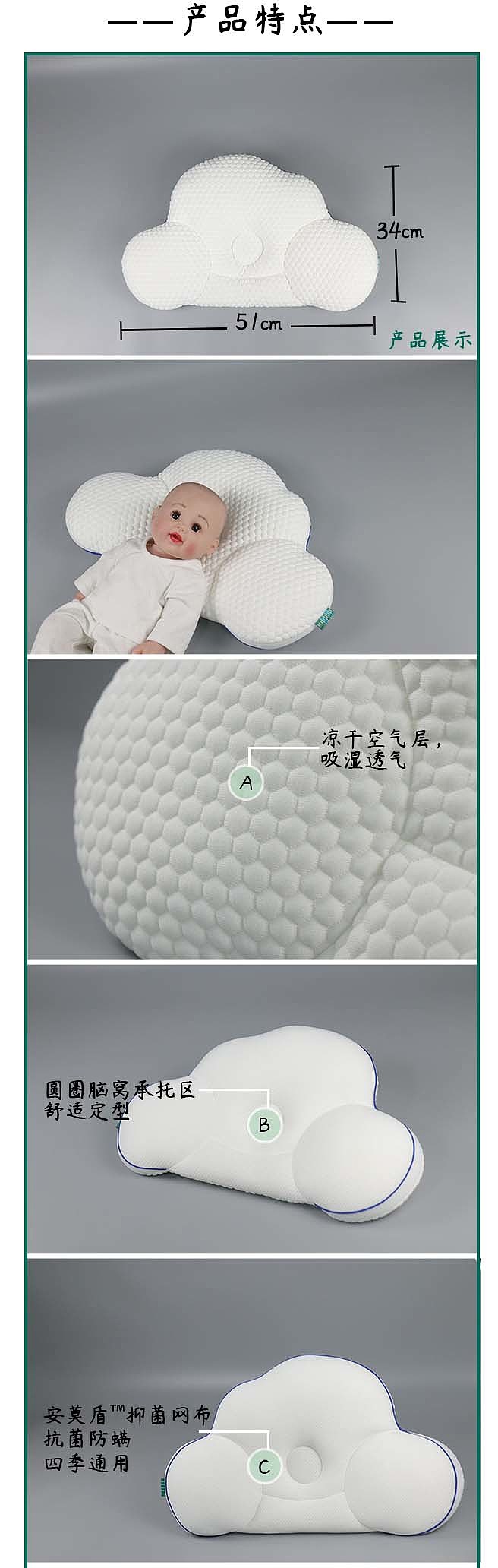 Source factory，Support customization，Cute shape，Cloud Pillow，