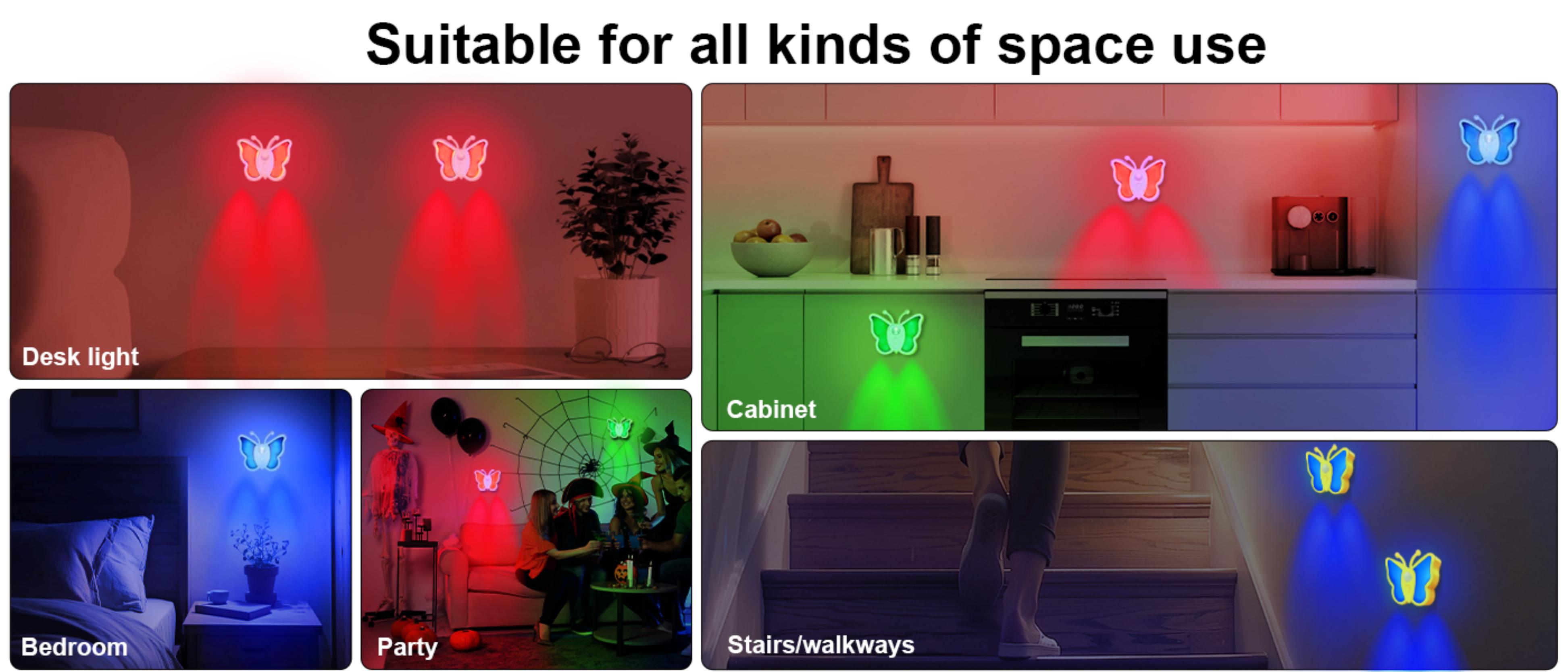 Cross-border，Amazon，Induction lamp，Night light，Butterfly induction lamp，Cabinet lamp，