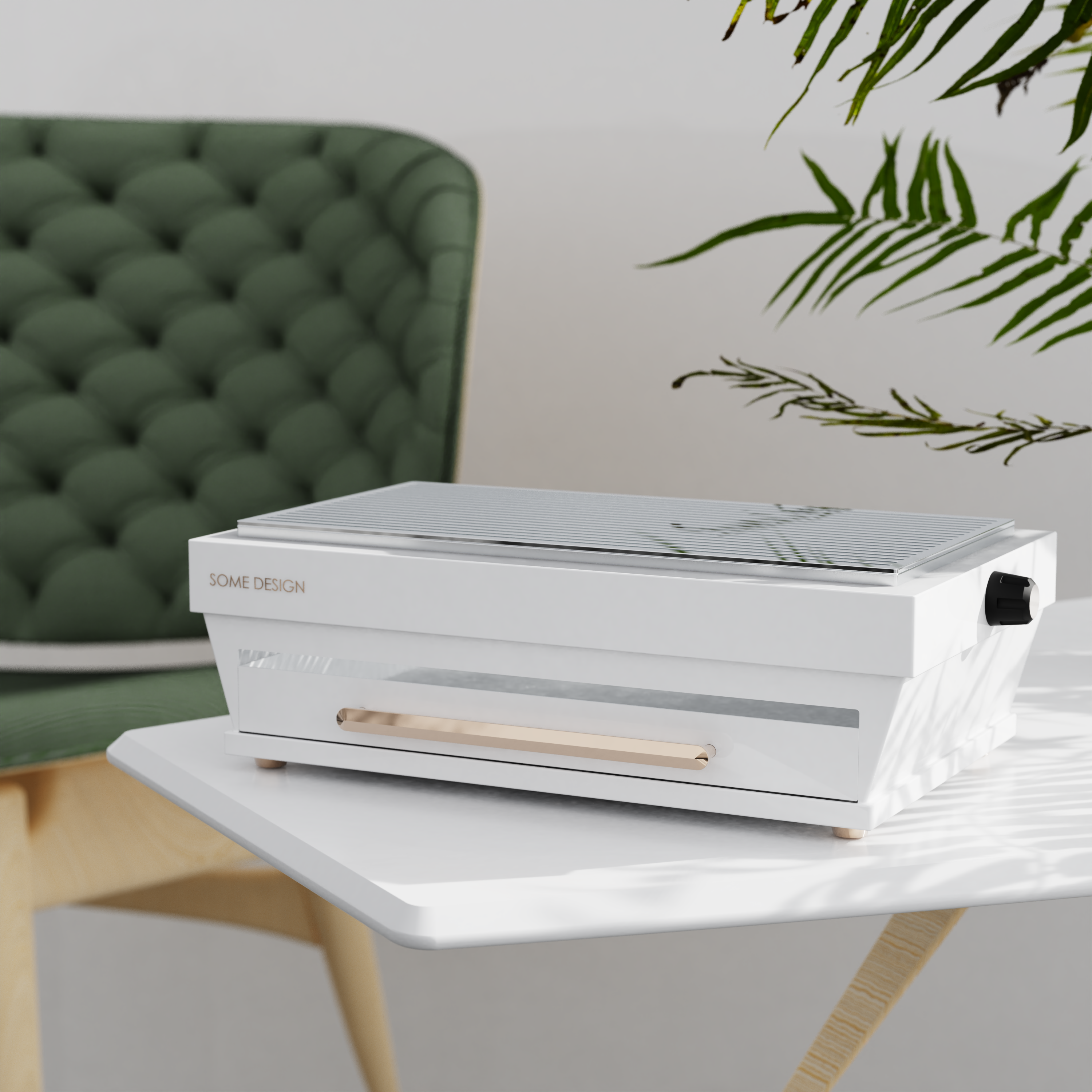 Household appliances，barbecue grill，Bauhaus ，Retro style，Minimalist design ，