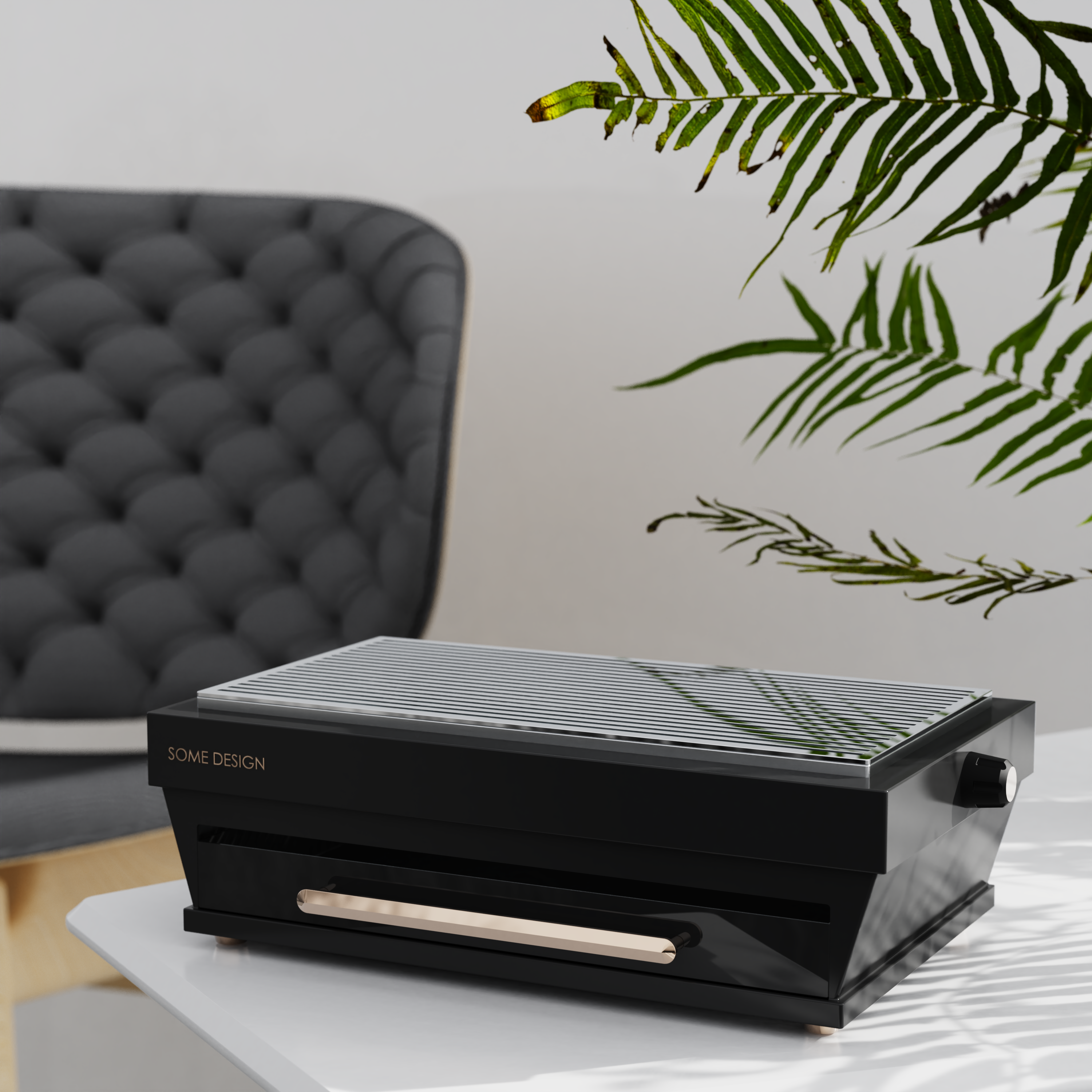 Household appliances，barbecue grill，Bauhaus ，Retro style，Minimalist design ，