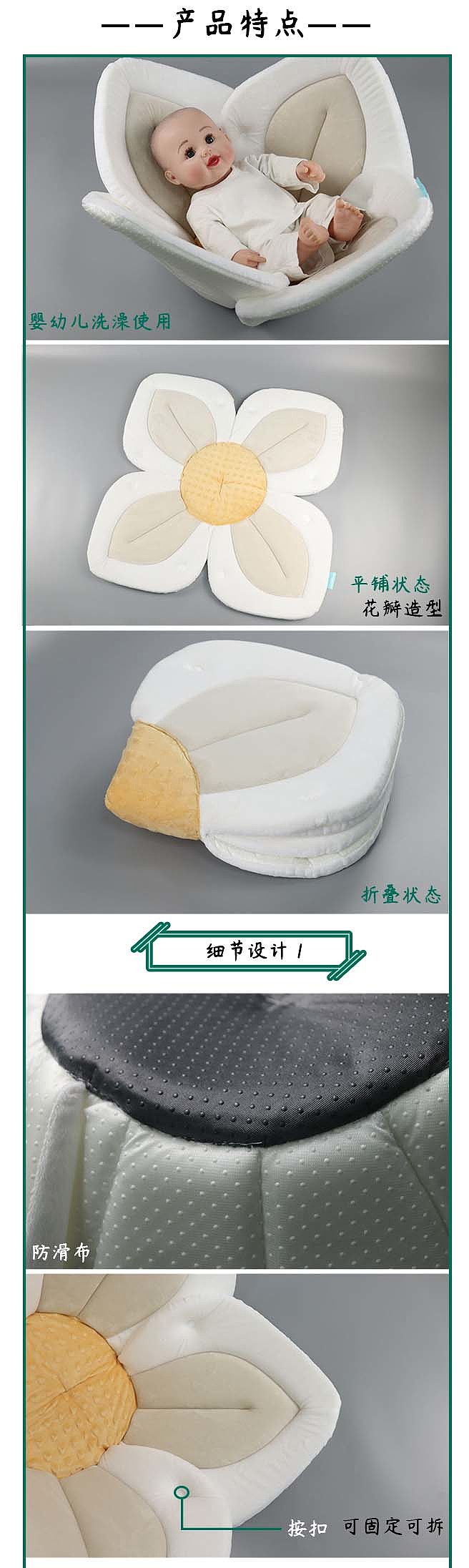 Source factory，Support customization，Necessary for newborns，Bath Mat，Mesh material，