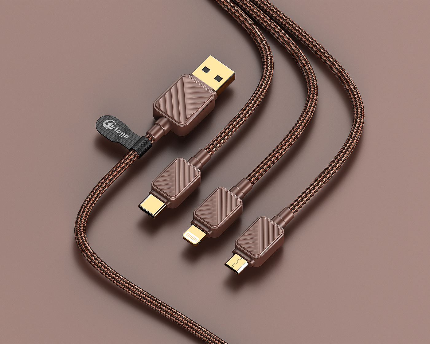 Data line, chocolate color, charging line, pd fast charging，