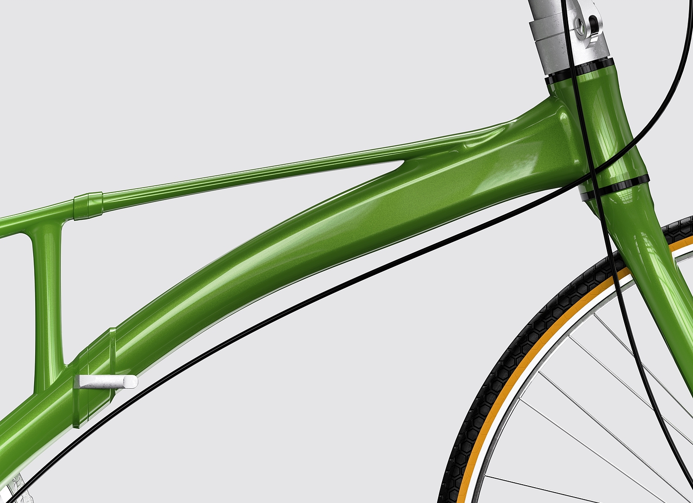 Folding bicycle，Bionics Design ，conceptual design，Willow Leaf，